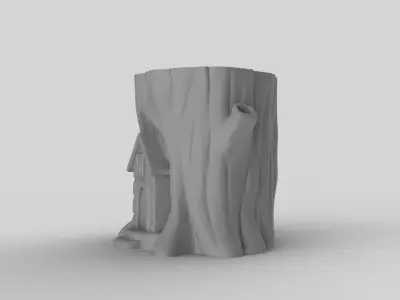 Enchanted Tree Stump - Planter - Organizer 3D print model