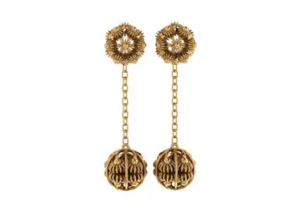 A lovely flower pair of earrings 3D print model