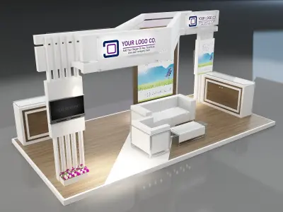  Booth Exhibition Stand a322 3D model