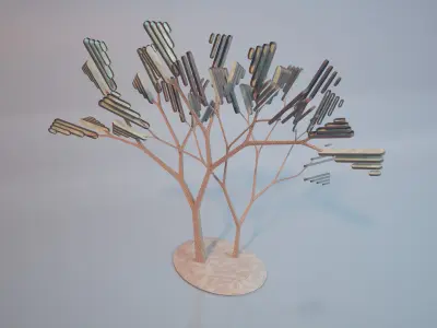 Conceptual shrub S1Av5 Low-poly 3D model