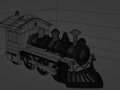 Lokomotive red 3D model