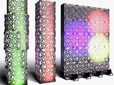 Stage Decor Collection 02 Modular 9 Pieces 3D model