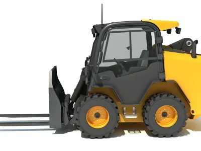Skid Steer Loader Pallet Fork 3D model