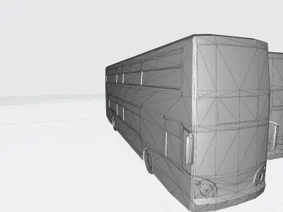 London Buses Lowpoly Model Free low-poly 3D model