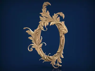 Carved frame painting STL 3D model