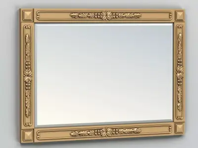 Rectangle mirror frame 012 3D model