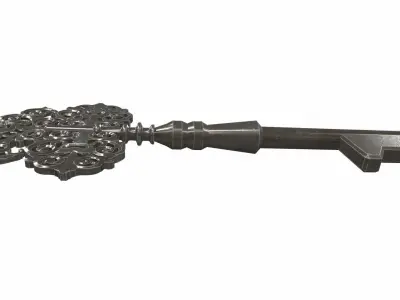 Skeleton ornamental key 6 3D model