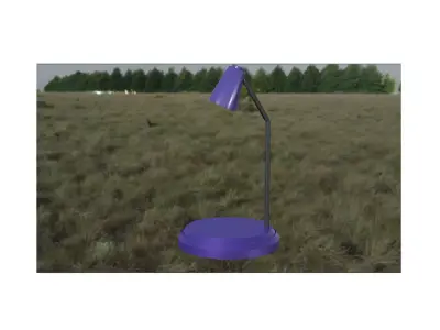 lamp low-poly table with base Free low-poly 3D model
