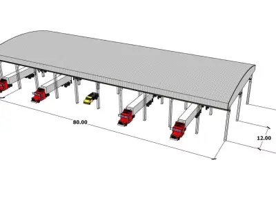 Simple warehouse -01 Free 3D model