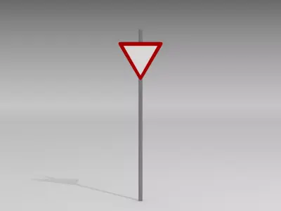 Give way sign 3D model