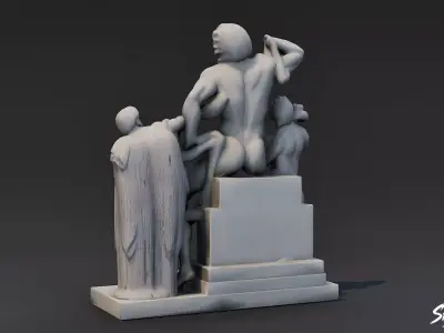 Laocoon Low-poly 3D model