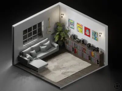 Records Room 3D model