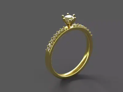 High-Quality 3D Ring Model Low-poly 3D model