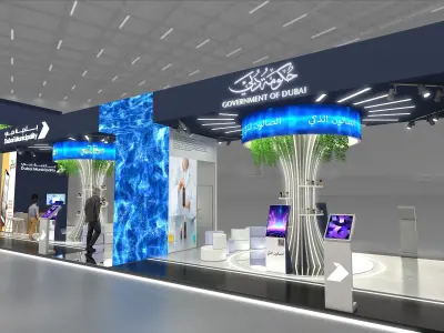 25x6 DUBAI MUNICIPALITY STAND 3D model