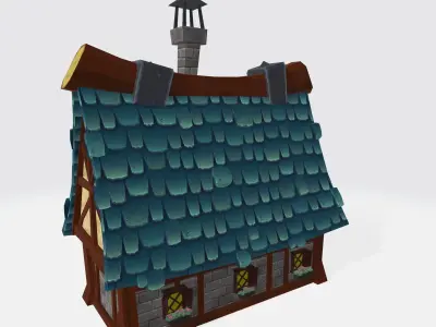 CarToon House Low-poly 3D model get