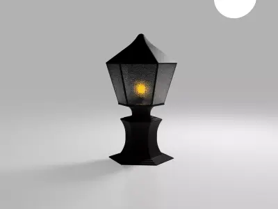 Nice looking lantern for Games Free low-poly 3D model