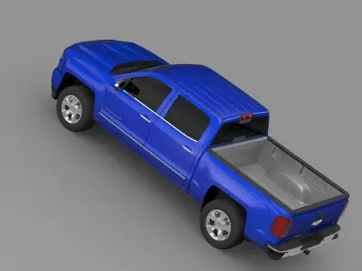 Chevrolet Silverado LTZ Z71 Crew Cab GMTK2 Sh Box 2016 3D model