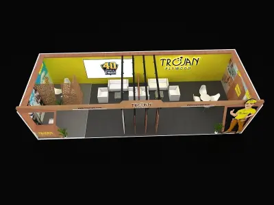 13 MTR x 4 MTR 1SIDE OPEN EXHIBITION model 3D print model