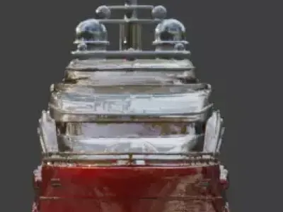 Luxury Christmas Edition Sport Yacht 3D Model 3D model