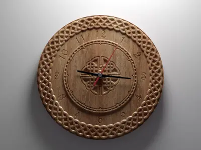 Wall Clock 2 - Files for CNC svg  dxf  eps ai pdf 3D model