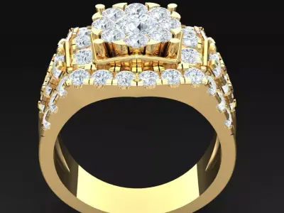 Luxury Men Rings Designs 6MR037 3D print model