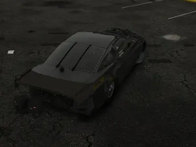 MUSTANG GT500 FIVEM AND BLEND FILE INSANE DETAIL LOW POLY  Low-poly 3D model