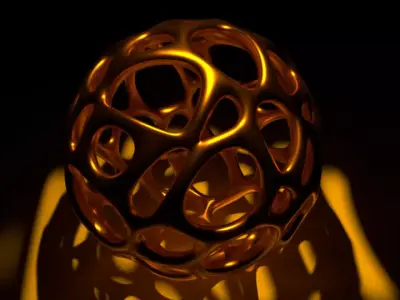 Parametric Voronoi Sphere Low-poly 3D model