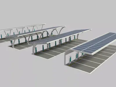 Electric Vehicle Charging Station 3D model
