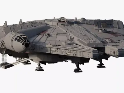 Millennium Falcon with Interior 3D model