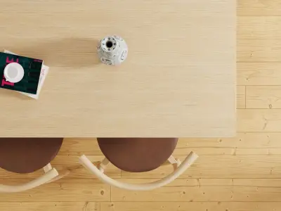 Dining hall interior 3D model