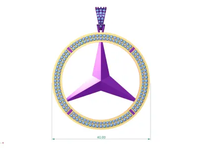 Custom Diamond Pendant 3D print model