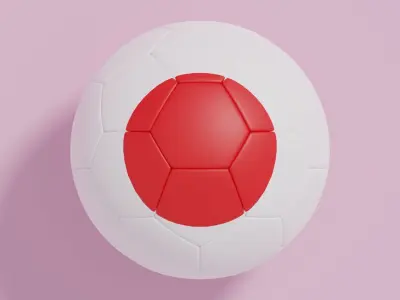 Flag Soccer Ball Collection 6 3D model