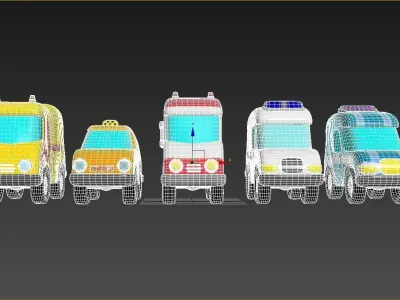Toys car services model is subdivision ready 3D model