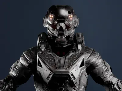 Cybernetist Remastered Low-poly 3D model