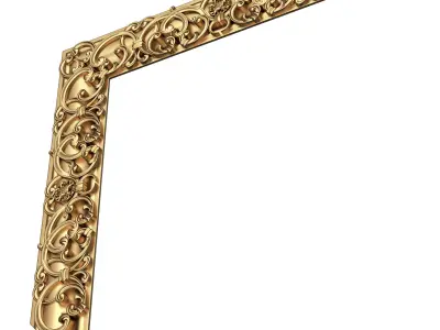 Corner Carved Plaster Molding Decoration 016 Low-poly 3D model