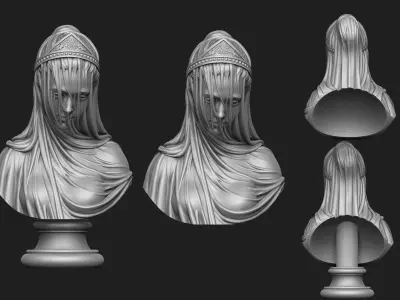 Drapery Bust 3D print model