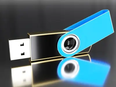 Usb stick with and without Texts and Low Poly Low-poly 3D model