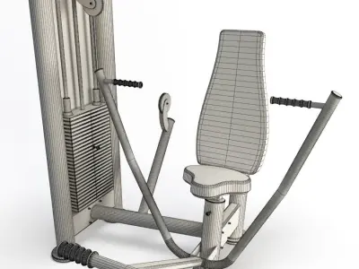 Gym Vertical Chest Press 3D model