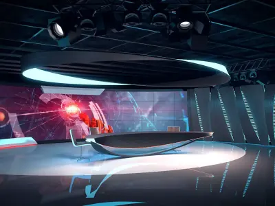 Virtual Studio 37 PBR Low-poly 3D model