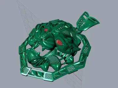 Tiger pendant 1 3D model