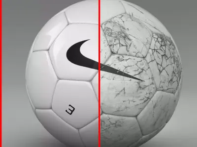 Soccer ball white 2 Low-poly 3D model