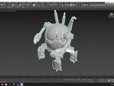 Combat robot  Low-poly 3D model