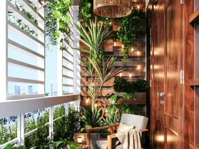 Balcon - plante 3D model