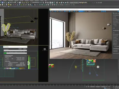 interior living room scene 31 3D model