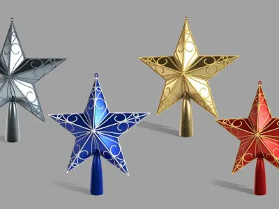 Tree topper Star  3D model