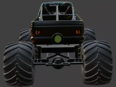 Custom Monster Truck 3D Model 3D model