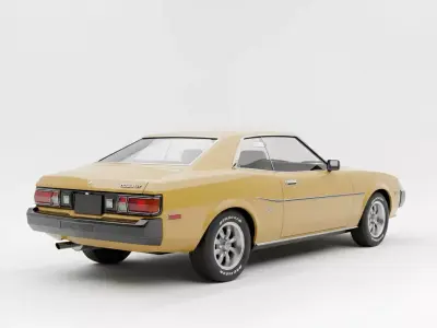 Classic 1970s  Early 1980s Japanese Sport Coupe Low-poly 3D model