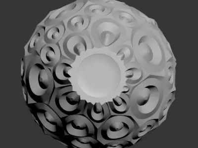 Rings Vase 3D print model