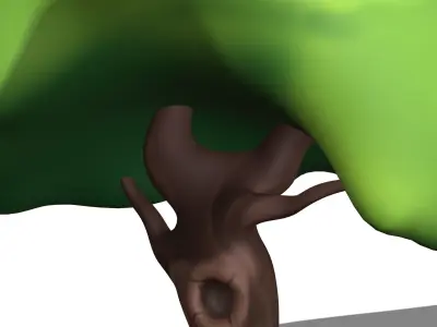 Cartoon Tree Free low-poly 3D model