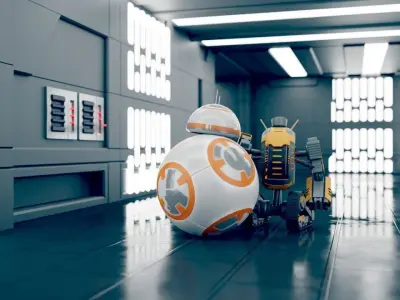 star war animations  render   like pro  blender file  Free low-poly 3D model